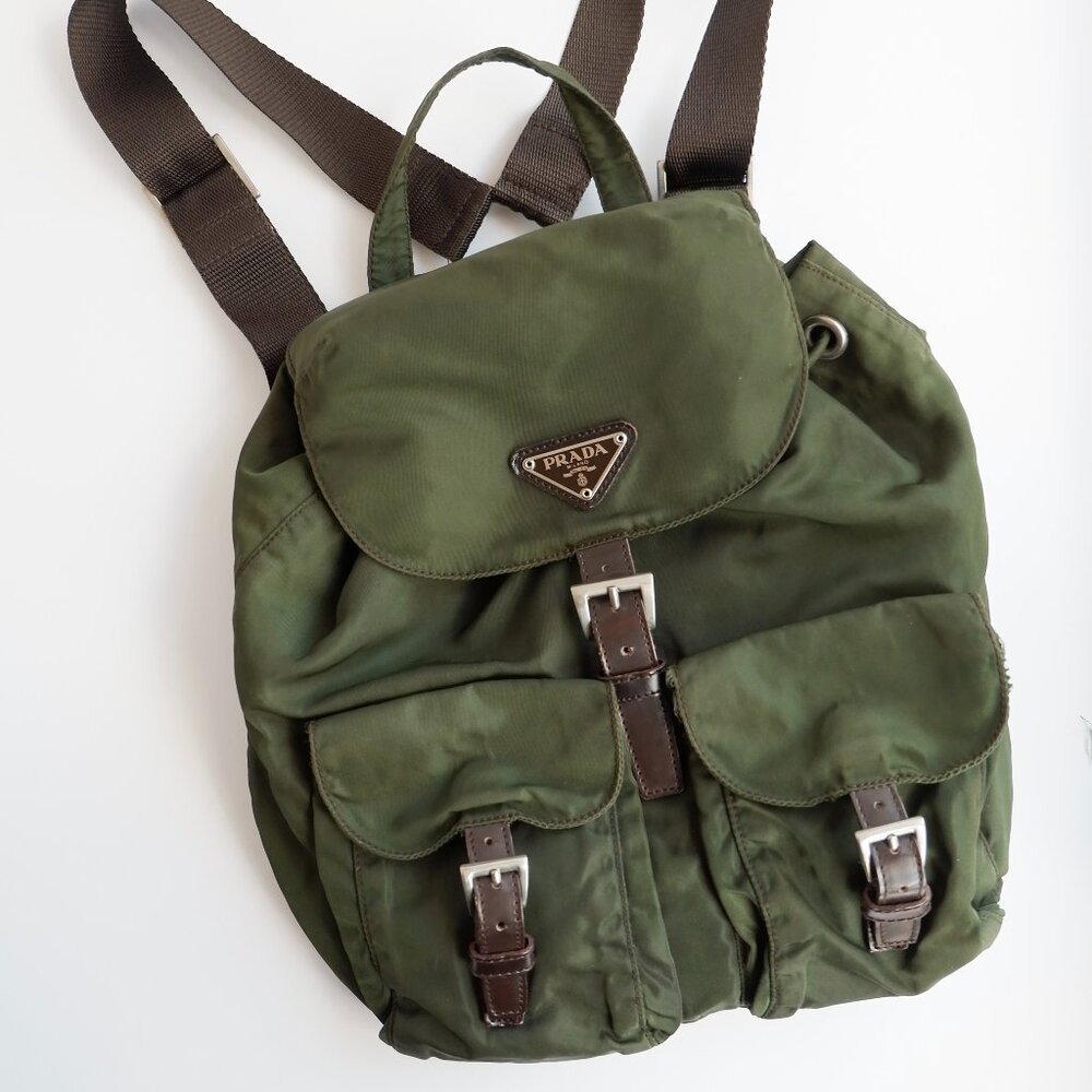 Authentic Preowned Prada Green Nylon Small Backpack